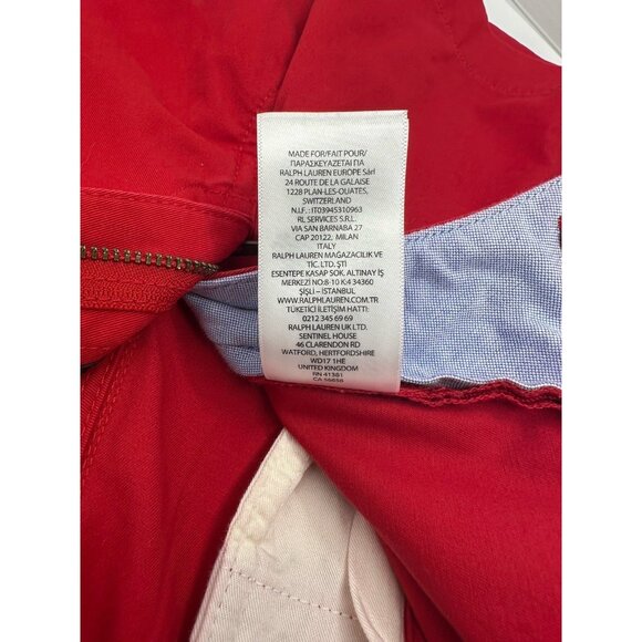 Polo Ralph Lauren Mens Size 33 Red Classic Fit 6" Stretch Chino Shorts - Picture 7 of 10
